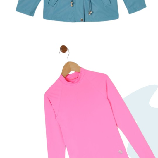 blusa térmcia rosa menina moda infatil outono inverno 2023