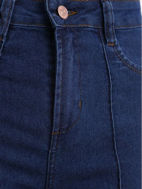 calça jeans flare azul