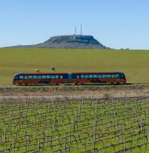 trem antigo nos pampas verdes do Rio Grande do Sul