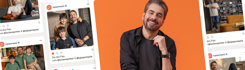 fotos de dia dos pais com o Luciano Potter